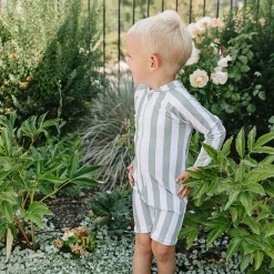 Sage Stripes Uv Sunsuit 3-18m