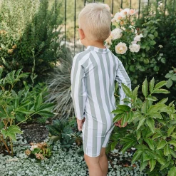 Sage Stripes Uv Sunsuit 3-18m