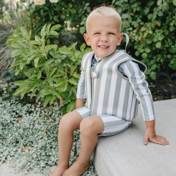 Sage Stripes Uv Sunsuit 3-18m