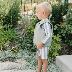 Sage Stripes Uv Sunsuit 2-5y