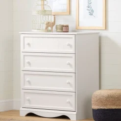 Savannah 4-Drawer Chest - Pure White
