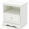 Savannah 1-Drawer Nightstand - Pure White