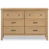 Sawyer Farmhouse 6-Drawer Dresser - Honey