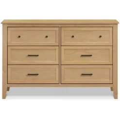 Sawyer Farmhouse 6-Drawer Dresser - Honey