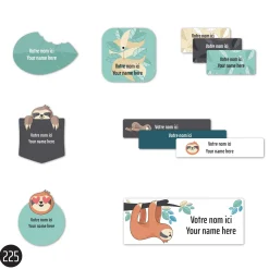 School Name Label - Sloth