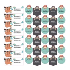 School Name Label - Sloth