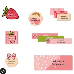 School Name Labels - Bows