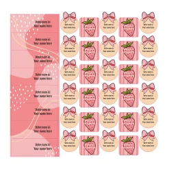 School Name Labels - Bows