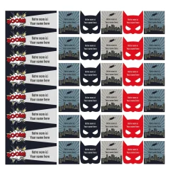 School Name Labels - Superheros