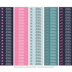 School Name Labels - Unicorns and Flowers