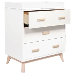 Scoot 3-Drawer Changer Dresser - White / Washed Natural