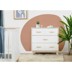 Scoot 3-Drawer Changer Dresser - White / Washed Natural