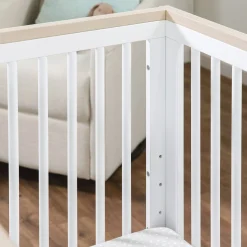 Scoot 3-in-1 Convertible Crib - White / Washed Natural