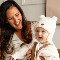 Sherpa Teddy Bear Gift Set For Baby (4 accessories)