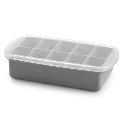 Silicone Baby Food Freezer Tray with Lid - Grey