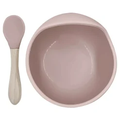 Silicone Bowl and Spoon Siliscoop - Pink