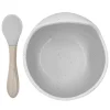 Silicone Bowl and Spoon Siliscoop - White