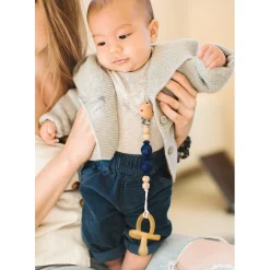 Silicone Pacifier Clip - Navy
