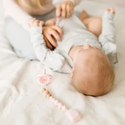 Silicone Pacifier Clip - Pink