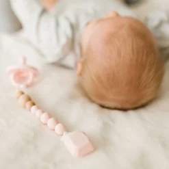 Silicone Pacifier Clip - Pink