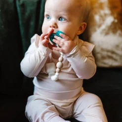 Silicone Pacifier Clip - White