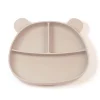 Silicone Plate Taupe Bear