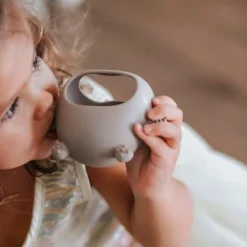 Silicone Teething Mitt - Taupe Bear