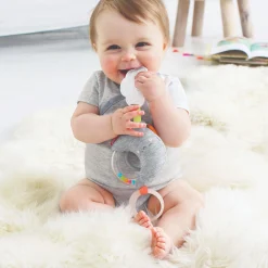 Silver Lining Cloud Rattle Moon Stroller Baby Toy