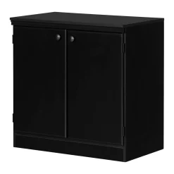 Small 2-Door Storage Cabinet - Morgan Pure Black