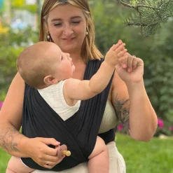 Snüg Baby Wrap In Mint Fiber - Black