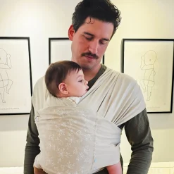 Snug Baby Wrap In Mint Fiber - Sand