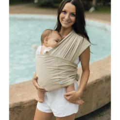 Snug Baby Wrap In Mint Fiber - Sand