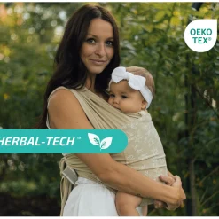 Snug Baby Wrap In Mint Fiber - Sand