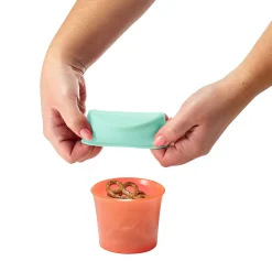 Snug Snack Cup with Silicone Lid - Navy / Orange
