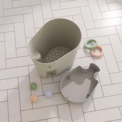 Snuggle Ellie Bath Toy Drying Caddy- Taupe