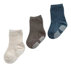 Socks (3) Sizes 6-36m- Grey Blue