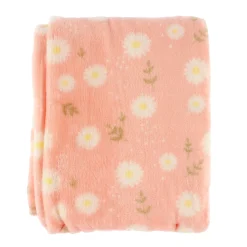 Soft Flannel Blankets Daisies - Pink