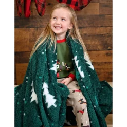 Soft Flannel Blankets- Green Tree