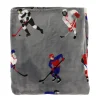 Soft Plush Throw - Hockey