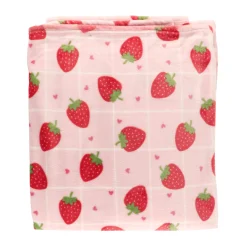 Soft Plush Throw - Strawberries