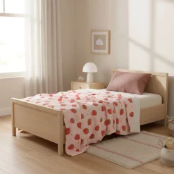 Soft Plush Throw - Strawberries