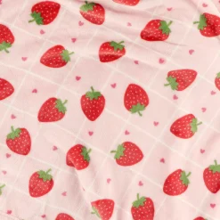 Soft Plush Throw - Strawberries