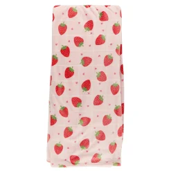 Soft Plush Throw - Strawberries