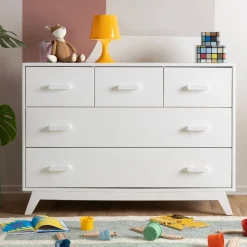 Soho 5 Drawers Dresser - Whte