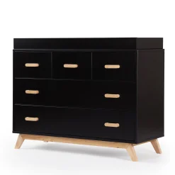 Soho 5-Drawer Dresser - Black / Natural