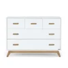 Soho 5-Drawer Dresser - White / Walnut