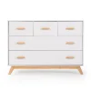 Soho 5-Drawer Dresser - White / Natural