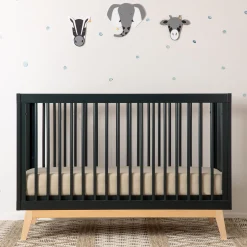 Soho 3-in-1 Convertible Crib - Black / Natural