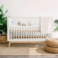 Soho 3-in-1 Convertible Crib - White / Natural