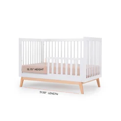 Soho 3-in-1 Convertible Crib - White / Natural